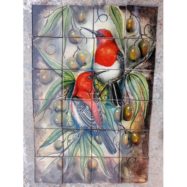 Mexican Talavera Mural Colibris